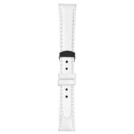 White Classic Women's Strap with Deployant Matte Black Clasp