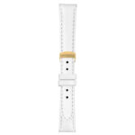 White Classic Women's Strap with Deployant Yellow Gold Clasp