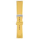 Yellow Classic Men's Strap with Deployant Polished Silver Clasp