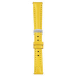 Yellow Classic Women's Strap with Deployant Polished Silver Clasp