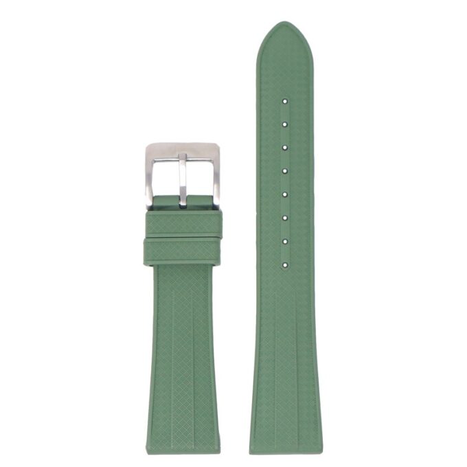 fk20.11 Up Green Dassari Tapered Gridline FKM Rubber Watch Band Strap 20mm 22mm