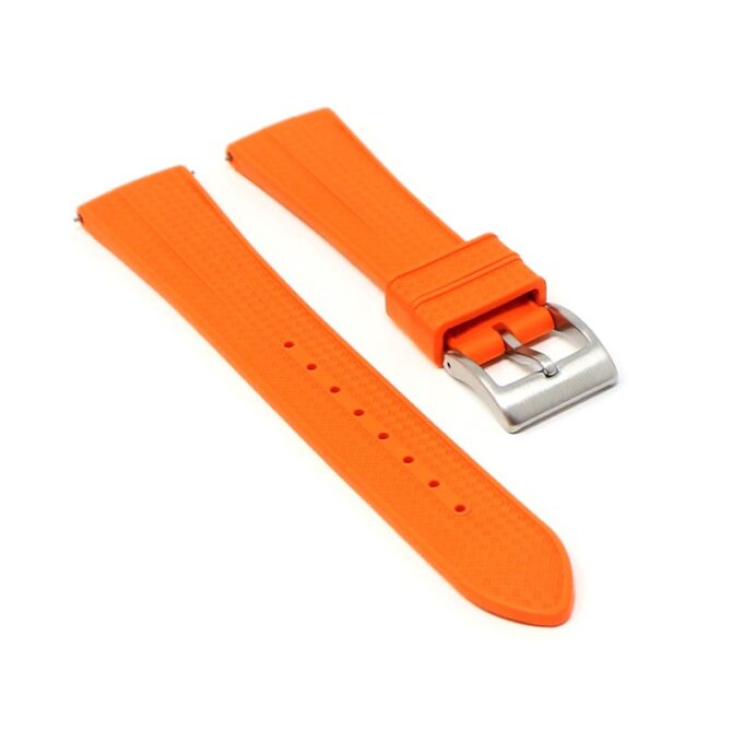 fk20.12 Angle Orange Dassari Tapered Gridline FKM Rubber Watch Band Strap 20mm 22mm