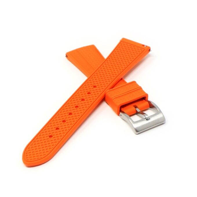 fk20.12 Cross Orange Dassari Tapered Gridline FKM Rubber Watch Band Strap 20mm 22mm