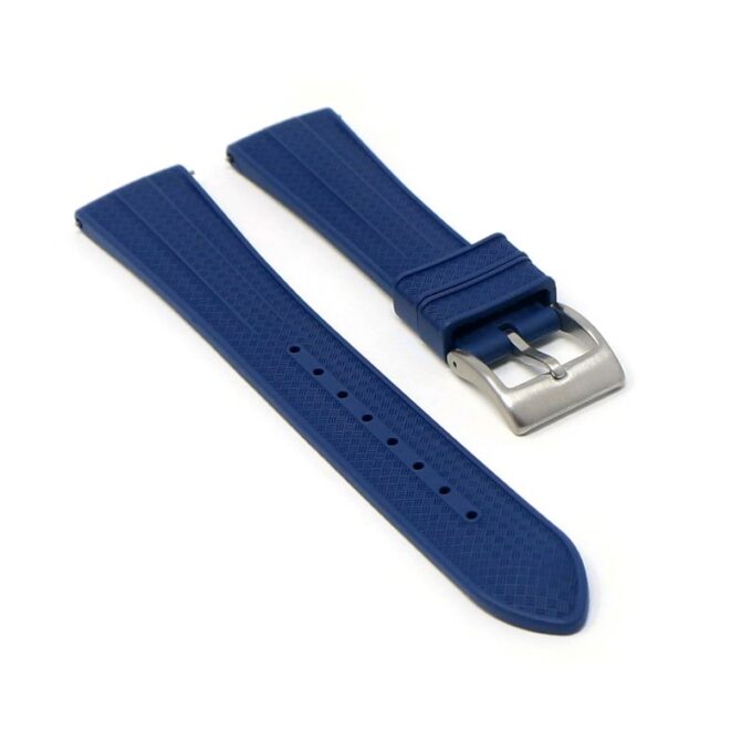 fk20.5 Angle Blue Dassari Tapered Gridline FKM Rubber Watch Band Strap 20mm 22mm