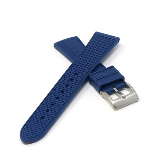 fk20.5 Cross Blue Dassari Tapered Gridline FKM Rubber Watch Band Strap 20mm 22mm