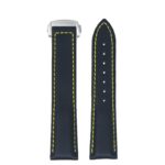 kd5.1.10.bs Up Black & Yellow Dassari Sailcloth Watch Band Strap with Deployant Clasp 19mm 20mm 21mm 22mm