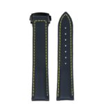 kd5.1.10.mb Up Black & Yellow Dassari Sailcloth Watch Band Strap with Deployant Clasp 19mm 20mm 21mm 22mm