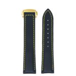 kd5.1.10.yg Up Black & Yellow Dassari Sailcloth Watch Band Strap with Deployant Clasp 19mm 20mm 21mm 22mm