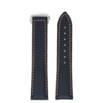 kd5.1.12.ps Up Black & Orange Dassari Sailcloth Watch Band Strap with Deployant Clasp 19mm 20mm 21mm 22mm