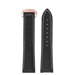 kd5.1.22.rg Up Black & White Dassari Sailcloth Watch Band Strap with Deployant Clasp 19mm 20mm 21mm 22mm