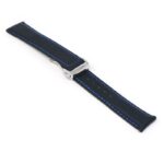 kd5.1.5.ps Angle Black & Blue Dassari Sailcloth Watch Band Strap with Deployant Clasp 19mm 20mm 21mm 22mm