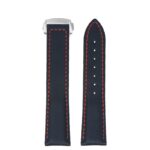 kd5.1.6.bs Up Black & Red Dassari Sailcloth Watch Band Strap with Deployant Clasp 19mm 20mm 21mm 22mm