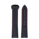 kd5.1.6.mb Up Black & Red Dassari Sailcloth Watch Band Strap with Deployant Clasp 19mm 20mm 21mm 22mm