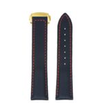 kd5.1.6.yg Up Black & Red Dassari Sailcloth Watch Band Strap with Deployant Clasp 19mm 20mm 21mm 22mm