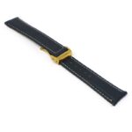 kd5.1.7.yg Angle Black & Grey Dassari Sailcloth Watch Band Strap with Deployant Clasp 19mm 20mm 21mm 22mm