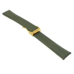 kd5.11.11.yg Angle Green Dassari Sailcloth Watch Band Strap with Deployant Clasp 19mm 20mm 21mm 22mm