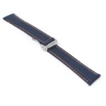 kd5.5.12.bs Angle Blue & Orange Dassari Sailcloth Watch Band Strap with Deployant Clasp 19mm 20mm 21mm 22mm