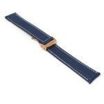 kd5.5.22.rg Angle Blue & White Dassari Sailcloth Watch Band Strap with Deployant Clasp 19mm 20mm 21mm 22mm