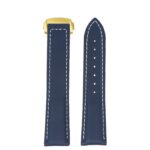 kd5.5.22.yg Up Blue & White Dassari Sailcloth Watch Band Strap with Deployant Clasp 19mm 20mm 21mm 22mm