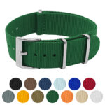 nt15.11 Gallery StrapsCo Classic Nylon One Piece Watch Band Strap 18mm 19mm 20mm 21mm 22mm 24mm