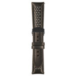 Black Perforated Rally Strap with Deployant Matte Black Clasp