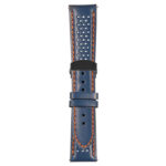 Blue and Orange Perforated Rally Strap with Deployant Matte Black Clasp