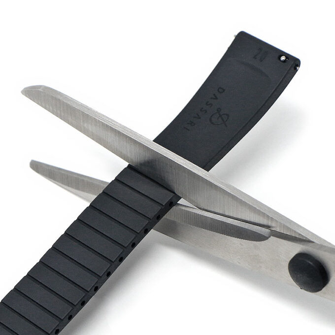 fk23 Scissors DASSARI Smooth Cut To Size CTS FKM Rubber Watch Band Strap 18mm 19mm 20mm 21mm 22mm