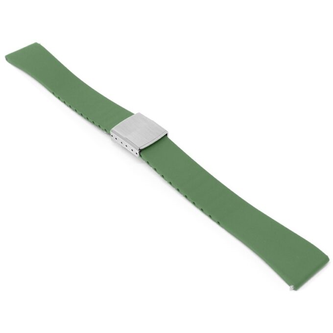 fk23.11.bs Main Green DASSARI Smooth Cut To Size CTS FKM Rubber Watch Band Strap 18mm 19mm 20mm 21mm 22mm