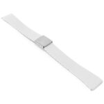 fk23.22.bs Main White DASSARI Smooth Cut To Size CTS FKM Rubber Watch Band Strap 18mm 19mm 20mm 21mm 22mm