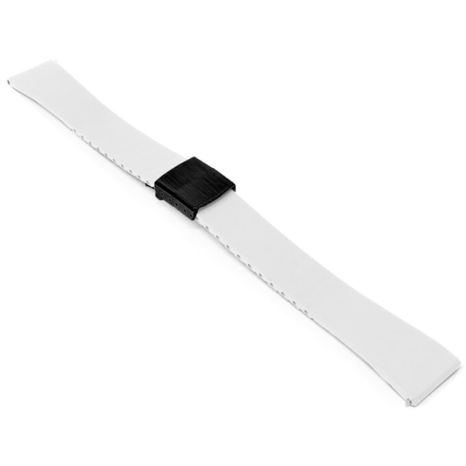 fk23.22.mb Main White DASSARI Smooth Cut To Size CTS FKM Rubber Watch Band Strap 18mm 19mm 20mm 21mm 22mm