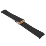 fk26.1.rg Angle Black DASSARI FKM Rubber Watch Band Strap With Deployant Clasp for Omega Seamaster 20mm