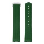 fk26.11.ps Up Green DASSARI FKM Rubber Watch Band Strap With Deployant Clasp for Omega Seamaster 20mm