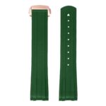 fk26.11.rg Up Green DASSARI FKM Rubber Watch Band Strap With Deployant Clasp for Omega Seamaster 20mm