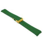 fk26.11.yg Angle Green DASSARI FKM Rubber Watch Band Strap With Deployant Clasp for Omega Seamaster 20mm