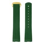 fk26.11.yg Up Green DASSARI FKM Rubber Watch Band Strap With Deployant Clasp for Omega Seamaster 20mm