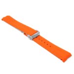 fk26.12.bs Angle Orange DASSARI FKM Rubber Watch Band Strap With Deployant Clasp for Omega Seamaster 20mm