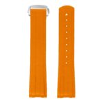 fk26.12.bs Up Orange DASSARI FKM Rubber Watch Band Strap With Deployant Clasp for Omega Seamaster 20mm