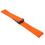 fk26.12.mb Angle Orange DASSARI FKM Rubber Watch Band Strap With Deployant Clasp for Omega Seamaster 20mm