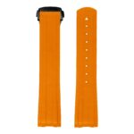 fk26.12.mb Up Orange DASSARI FKM Rubber Watch Band Strap With Deployant Clasp for Omega Seamaster 20mm