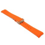 fk26.12.rg Angle Orange DASSARI FKM Rubber Watch Band Strap With Deployant Clasp for Omega Seamaster 20mm