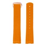 fk26.12.rg Up Orange DASSARI FKM Rubber Watch Band Strap With Deployant Clasp for Omega Seamaster 20mm