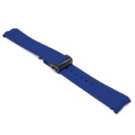 fk26.5.mb Angle Blue DASSARI FKM Rubber Watch Band Strap With Deployant Clasp for Omega Seamaster 20mm