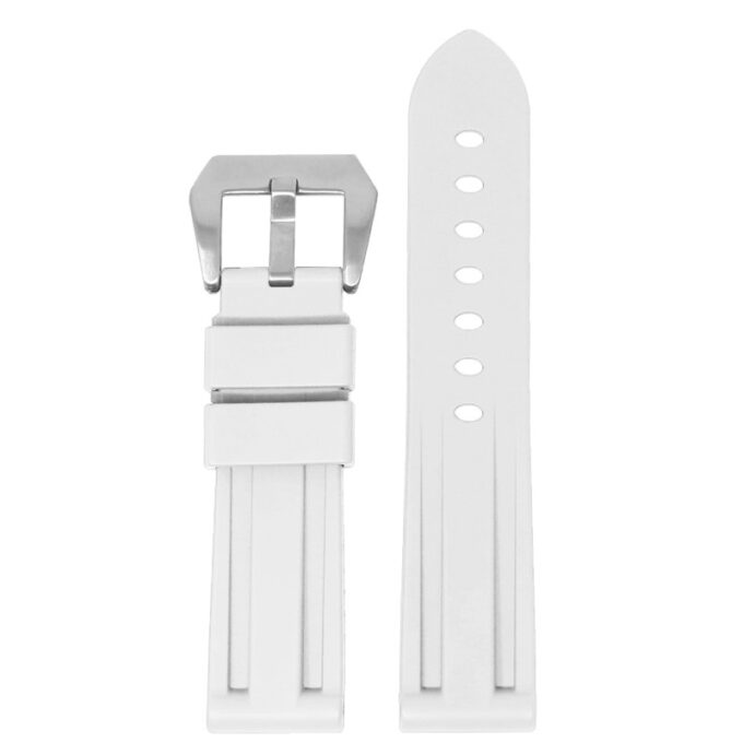 fk22.22 Up White DASSARI Heavy Duty FKM Rubber Watch Band Strap 22mm 24mm