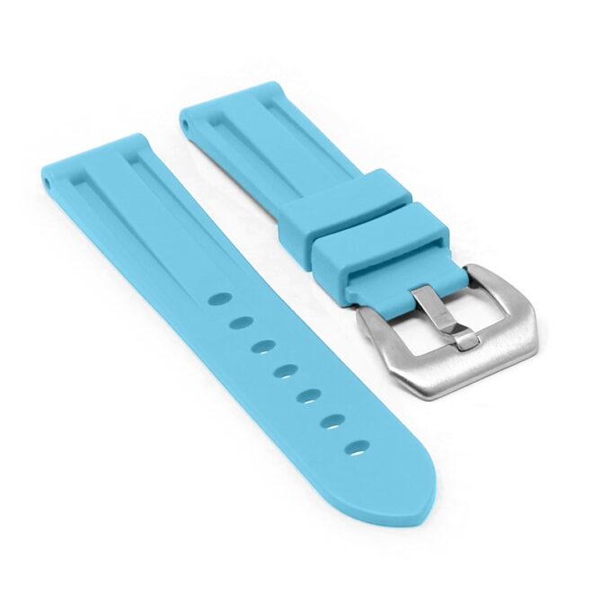 fk22.5b Angle Tiffany Blue DASSARI Heavy Duty FKM Rubber Watch Band Strap 22mm 24mm