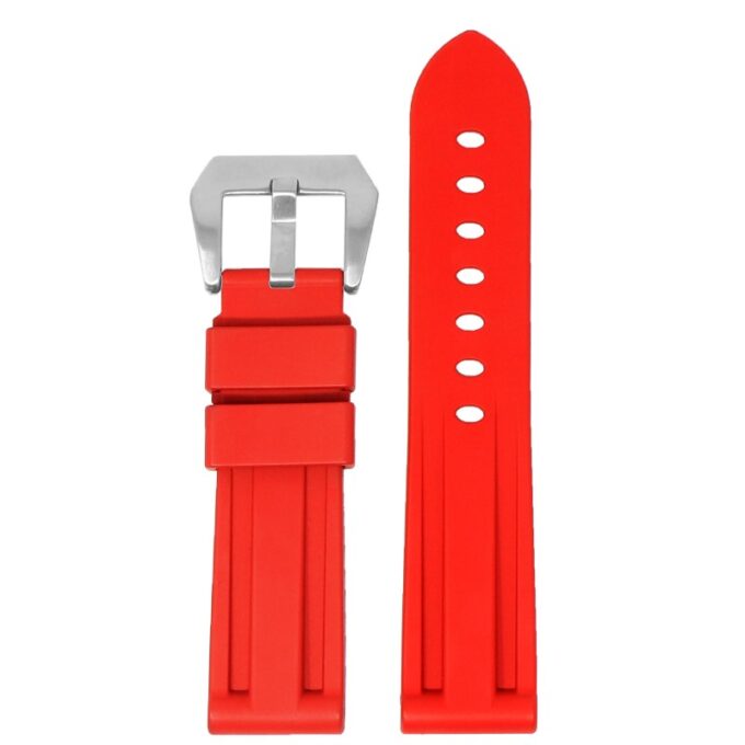 fk22.6 Up Red DASSARI Heavy Duty FKM Rubber Watch Band Strap 22mm 24mm