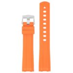 fk24.12 Up Orange DASSARI Fitted FKM Rubber Watch Band Strap For Omega Seamaster 20mm