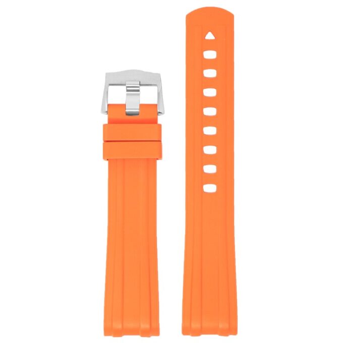 fk24.12 Up Orange DASSARI Fitted FKM Rubber Watch Band Strap For Omega Seamaster 20mm