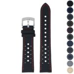 kd7 Gallery DASSARI Perforated Sailcloth Watch Band Strap 19mm 20mm 22mm