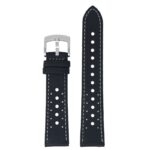 kd7.1.7 Up Black and Grey DASSARI Perforated Sailcloth Watch Band Strap 19mm 20mm 22mm