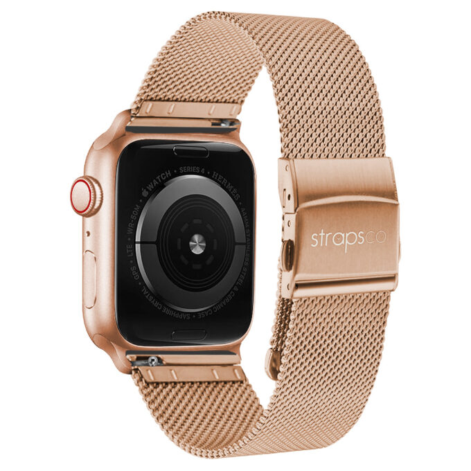 m111.rg Rose Gold StrapsCo Pro Mesh Stainless Steel Watch Band Strap for Apple Watch